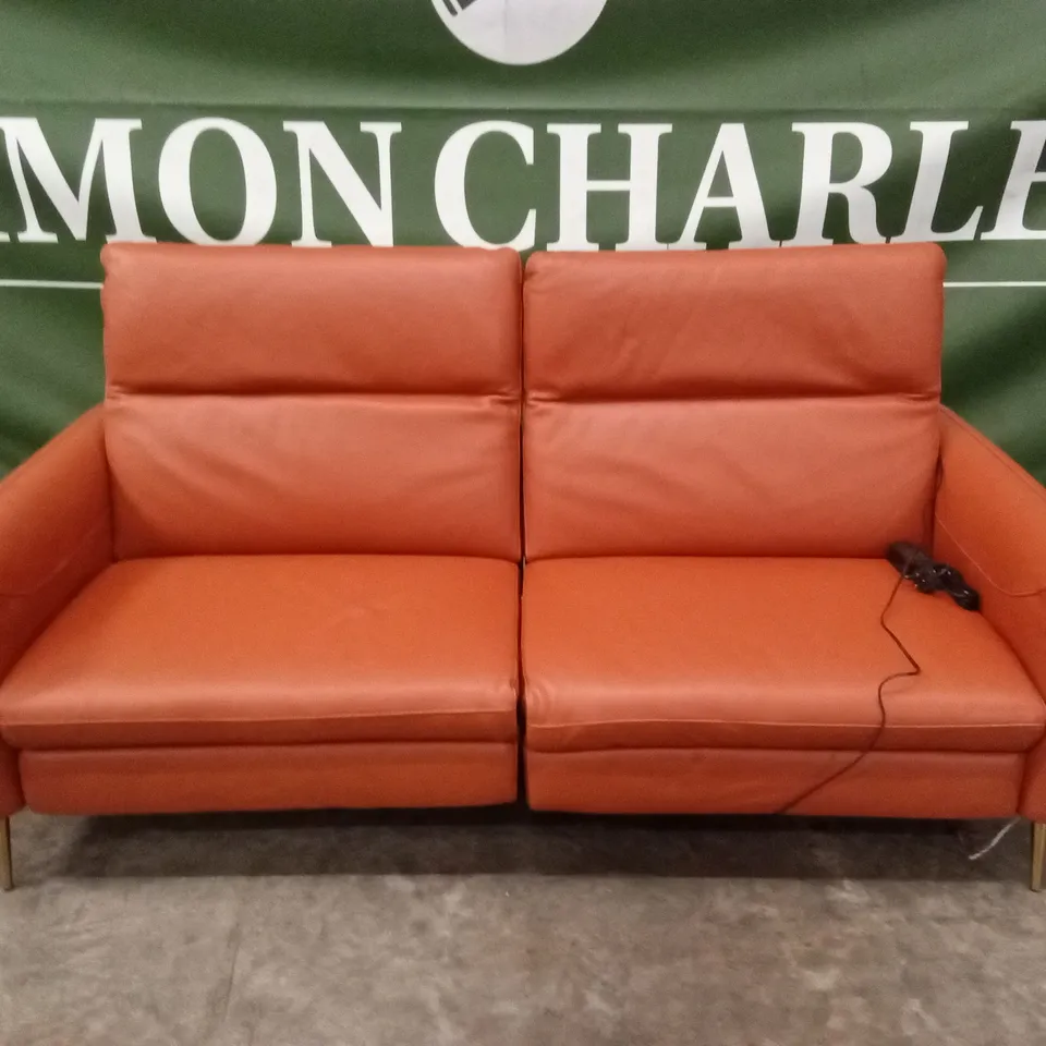 QUALITY DESIGNER ITALIAN MADE DUSK 3 SEATER ELECTRIC RECLINER LEATHER SOFA 