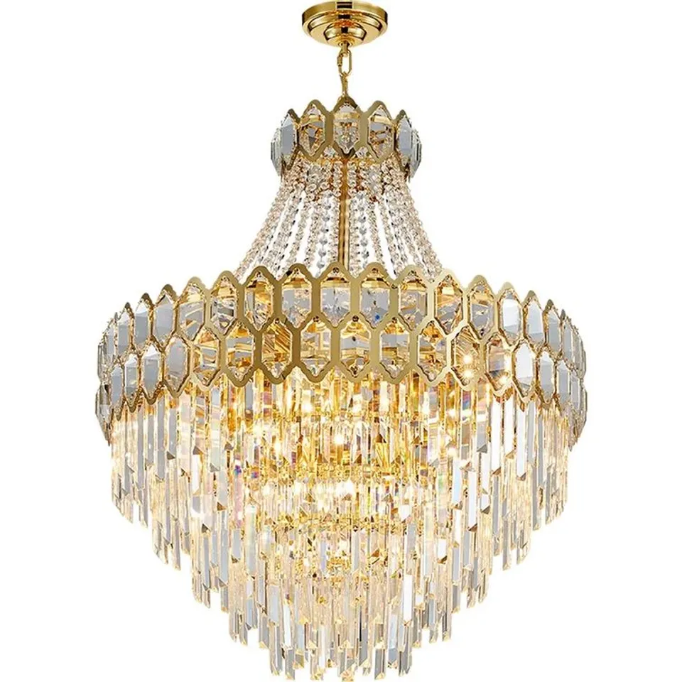 BOXED BLANDY 22-LIGHT CRYSTAL CHANDELIER (2 BOXES)
