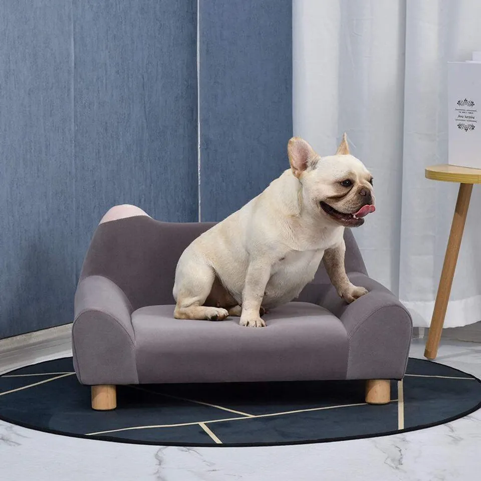 BOXED TOLEDO SILVER DOG SOFA 