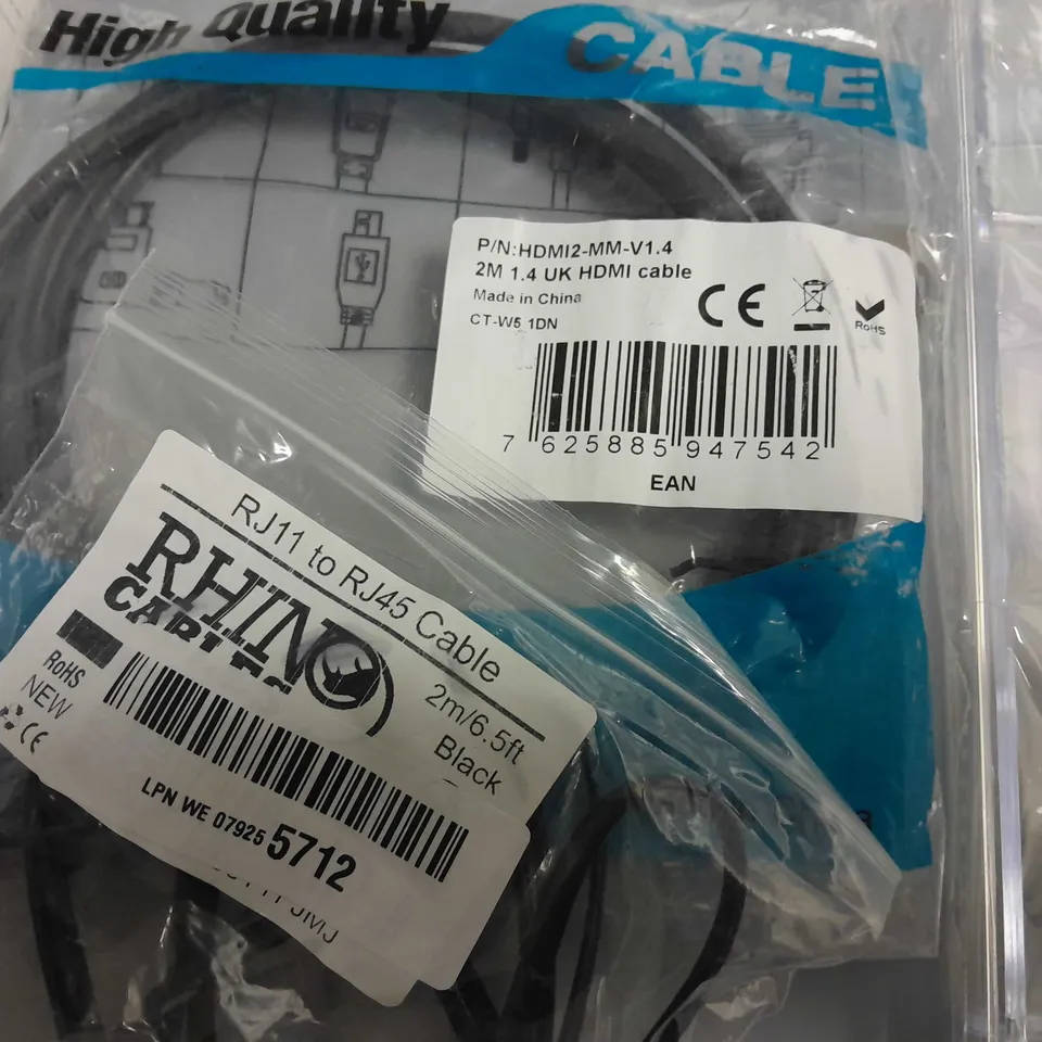 LOT OF 5 ASSORTED ITEMS TO INCLUDE LAY-Z-SPA COLOUR LED LIGHT, CLEAR PLASTIC ORGANISER AND 2M HDMI CABLE