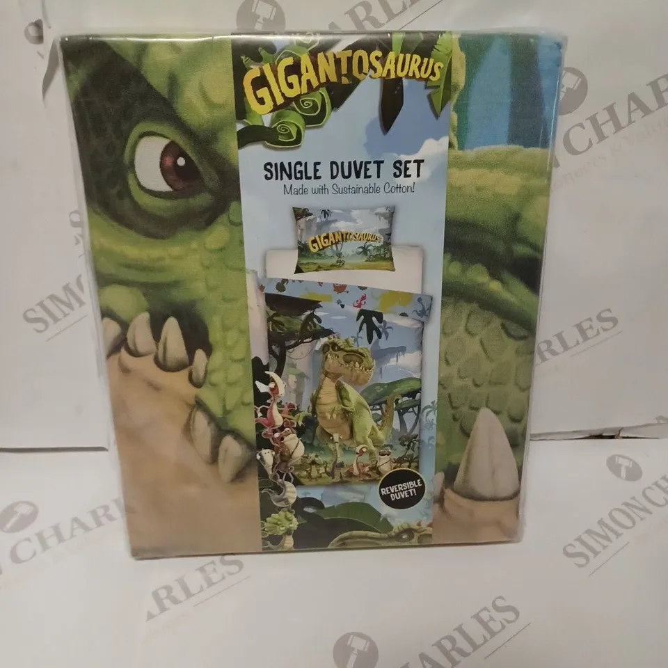 CHARACTER WORLD GIGANTOSAURUS SINGLE DUVET SET 