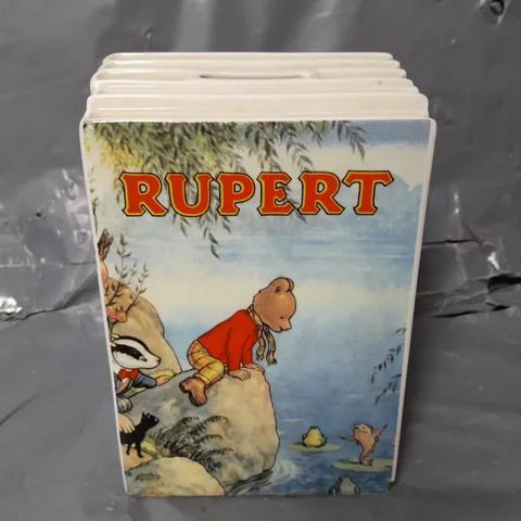 WEDGWOOD RUPERT BEAR STACK OF BOOKS