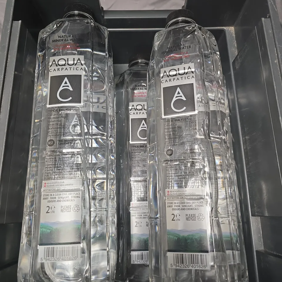 6 X BOTTLES OF AQUA CARPATICA NATURAL MINERAL WATERS - 6 X 2L
