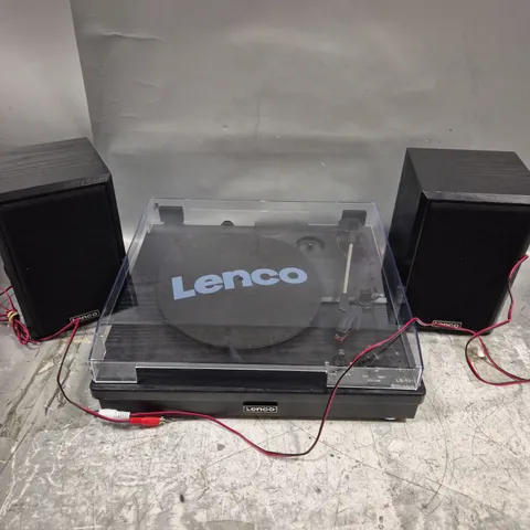 LENCO LS-101BK TURNTABLE WITH BLUETOOTH AND WOODEN SPEAKERS