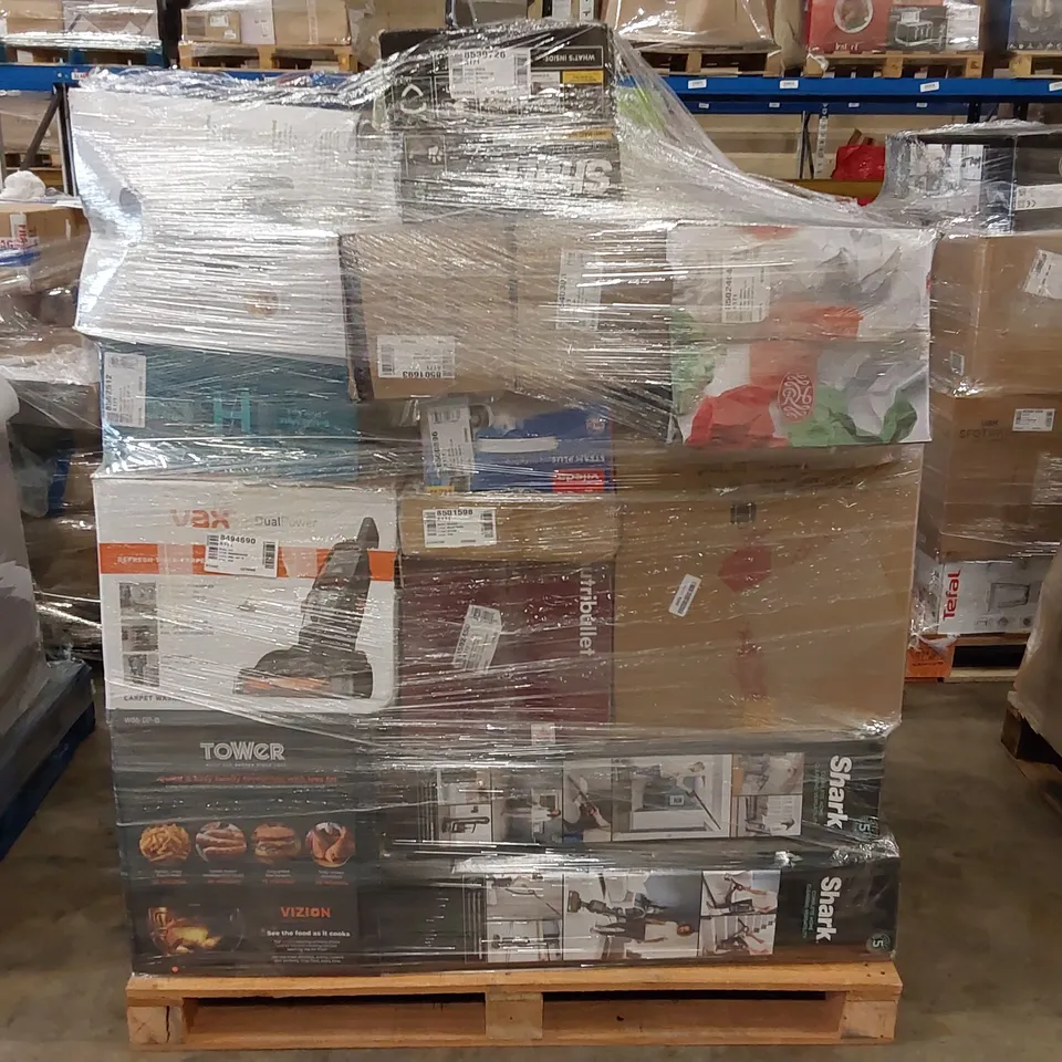 PALLET OF APPROXIMATELY 26 UNPROCESSED RAW RETURN HOUSEHOLD AND ELECTRICAL GOODS TO INCLUDE;