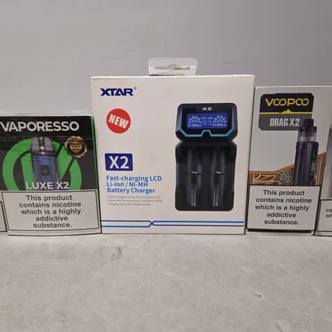 BOX OF APPROXIMATELY 15 ASSORTED E-CIGARETTES TO INCLUDE - ASPIRE , VAPORESSO , VOOPOO ETC