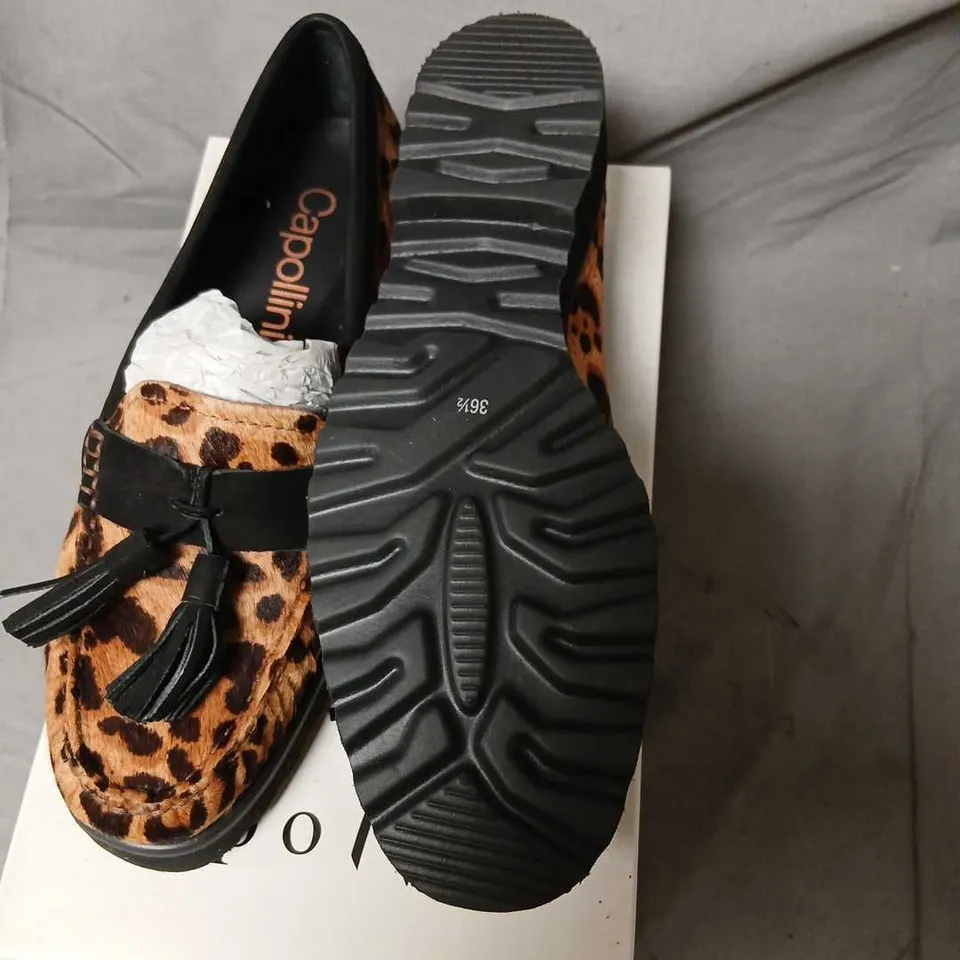 CAPOLLINI GEORGIA LEOPARD PRINT TASSEL LOAFERS – UK 3.5 (EU 36.5)