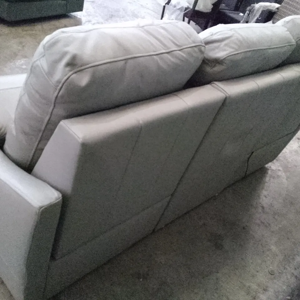 QUALITY DESIGNER G-PLAN SPENCER 3 SEATER ELECTRIC RECLINER DBL SOFA - CAMBRIDGE GREY LEATHER 