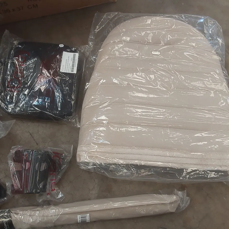 BOXED ICANDY PEACH 7 ACCESSORIES INCLUDING: FOOTMUFF, BAG, SCREEN, PARASOL AND CUPHOLDER