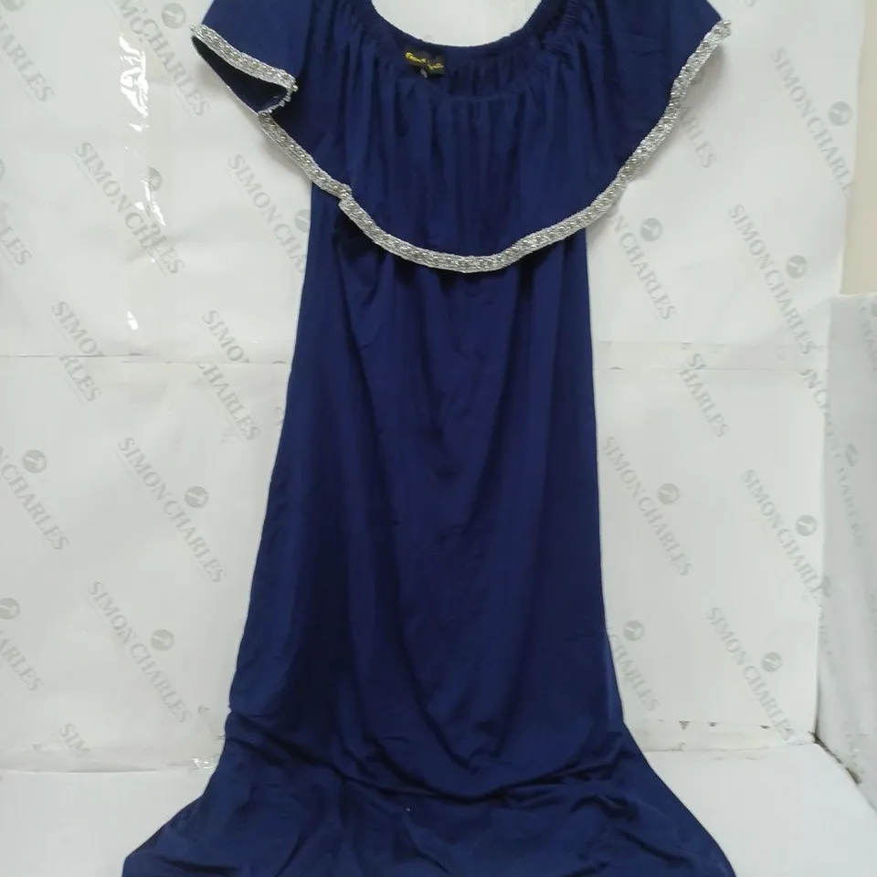 FRANK USHER EMBELSIHED MIDI DRESS IN NAVY - LARGE