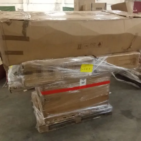 PALLET OF ASSORTED DESIGNER DAMAGED OR INCOMPLETE FURNITURE AND FURNITURE PARTS AND PIECES