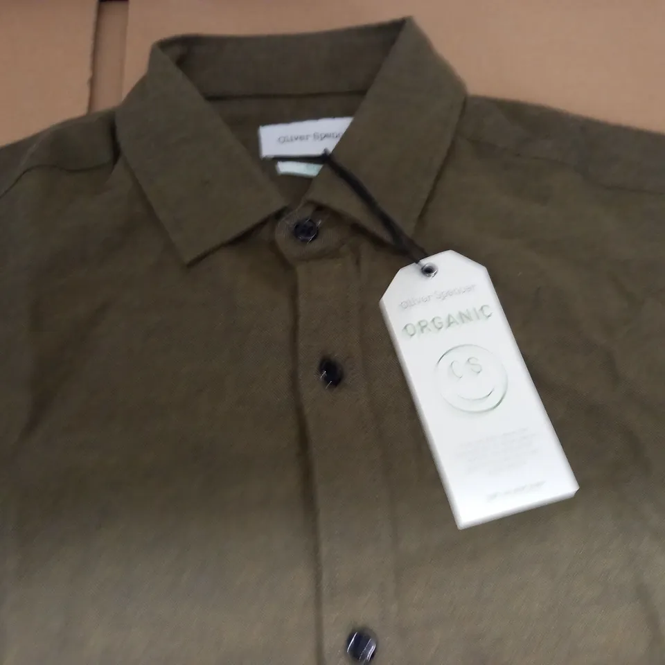 OLIVER SPENCER CLERKENWEL TAB SHIRT - 14.5