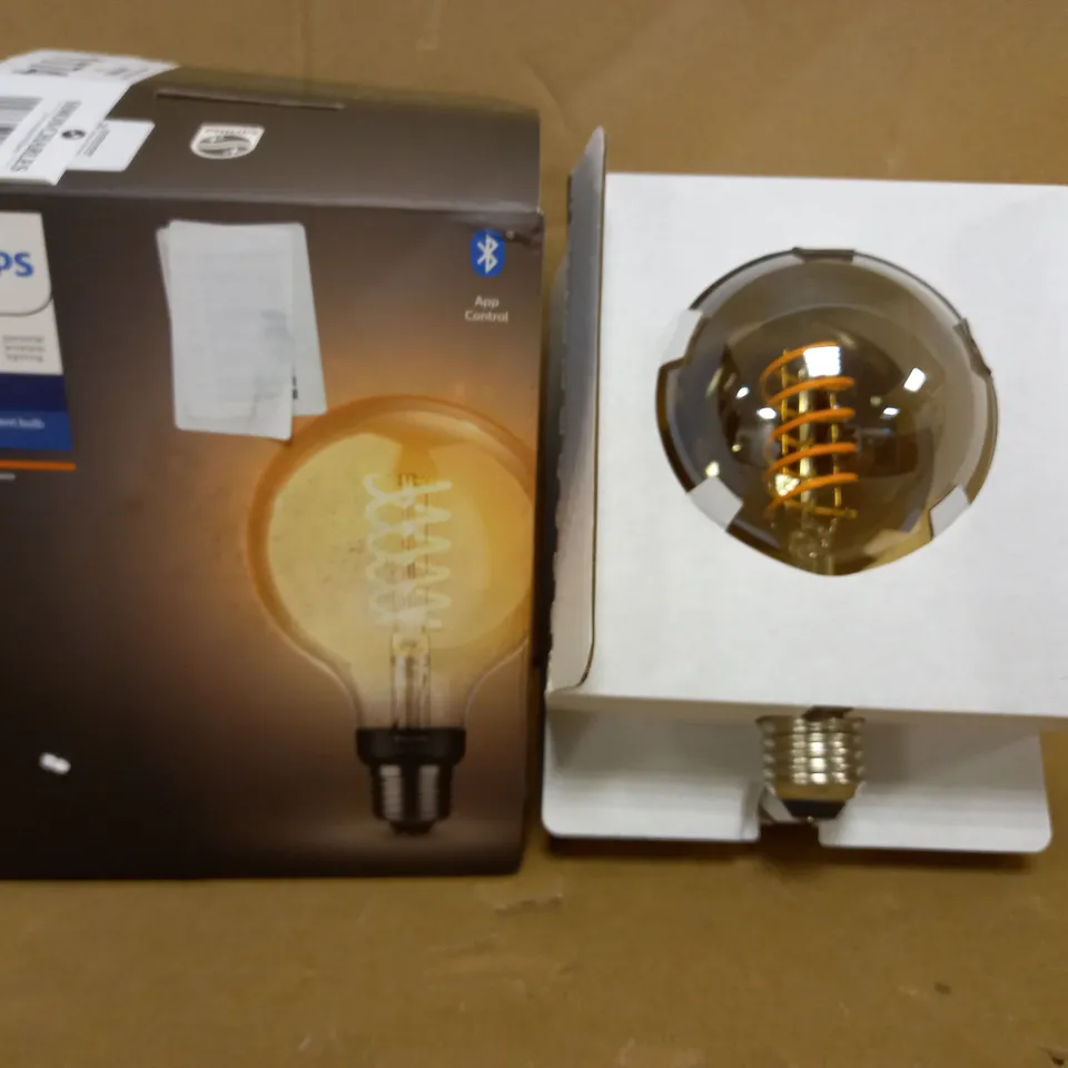 1 X PHILIPS HUE WHITE SINGLE FILAMENT BULB G93 E27