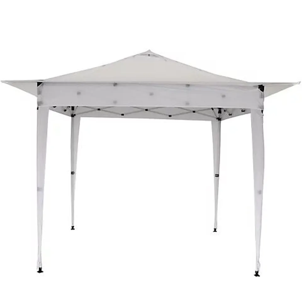 GREEN LOUNGE POP UP FOLDING GAZEBO WITH WHEELED CARRY BAG IN WHITE