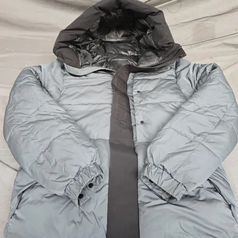MONCLER PADDED COAT IN GREY - SIZE UNSPECIFIED