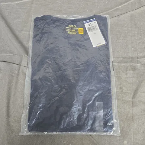 POLO RALPH LAUREN NAVY T-SHIRT – MEN’S SIZE LARGE (L/G) IN PACKAGING