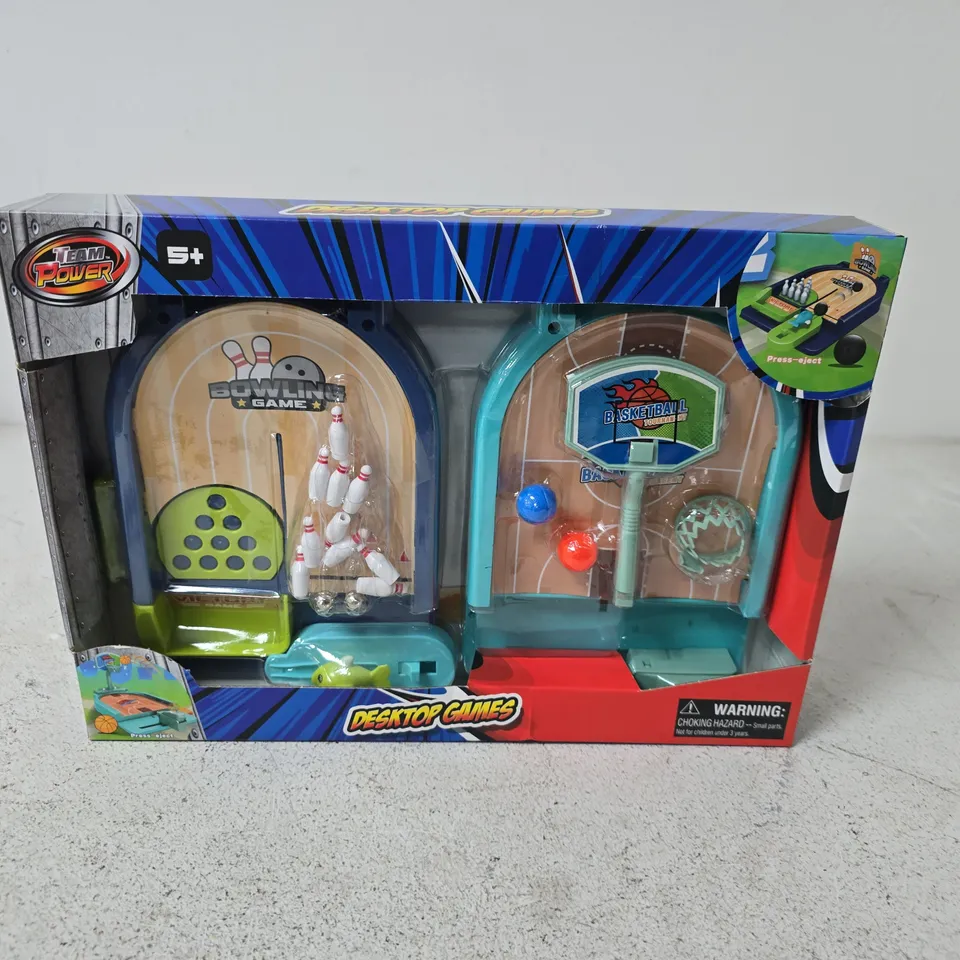 DESKTOP GAMES TABLETOP BOWLING & BASKETBALL SET – BOXED