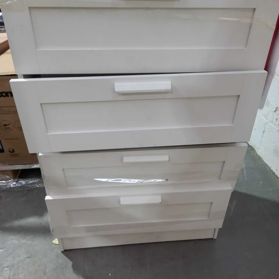 TARYN 4 DRAWER CHEST IN WHITE - COLLECTION ONLY