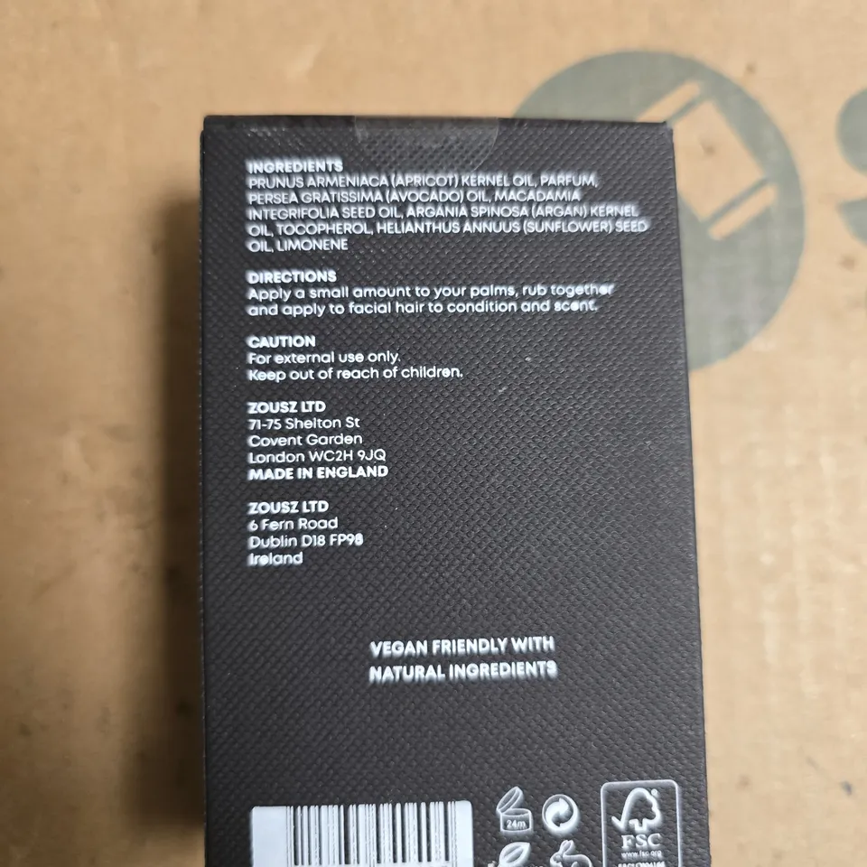 ZOUSZ BLACK OUD BEARD OIL – 30ML (MADE IN ENGLAND)