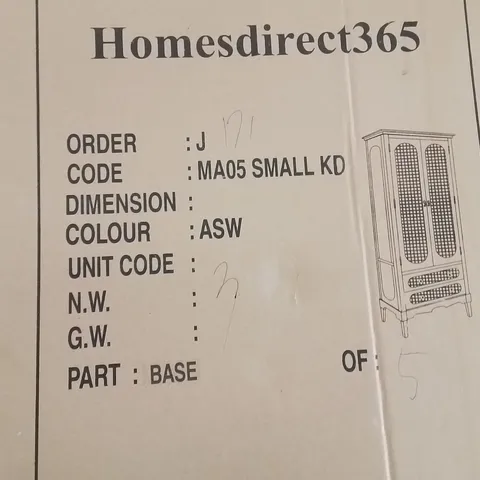 BRAND NEW HOMESDIRECT365 BELLE WHITE ANTIQUE FRENCH SMALL WARDROBE 