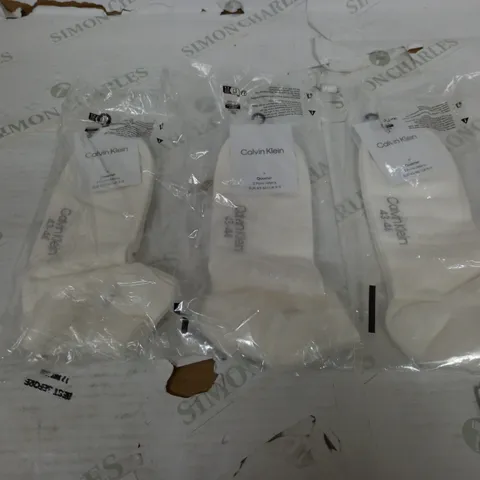 3X CALVIN KLEIN QUARTER 2 PAIRS MENS UK 9-11
