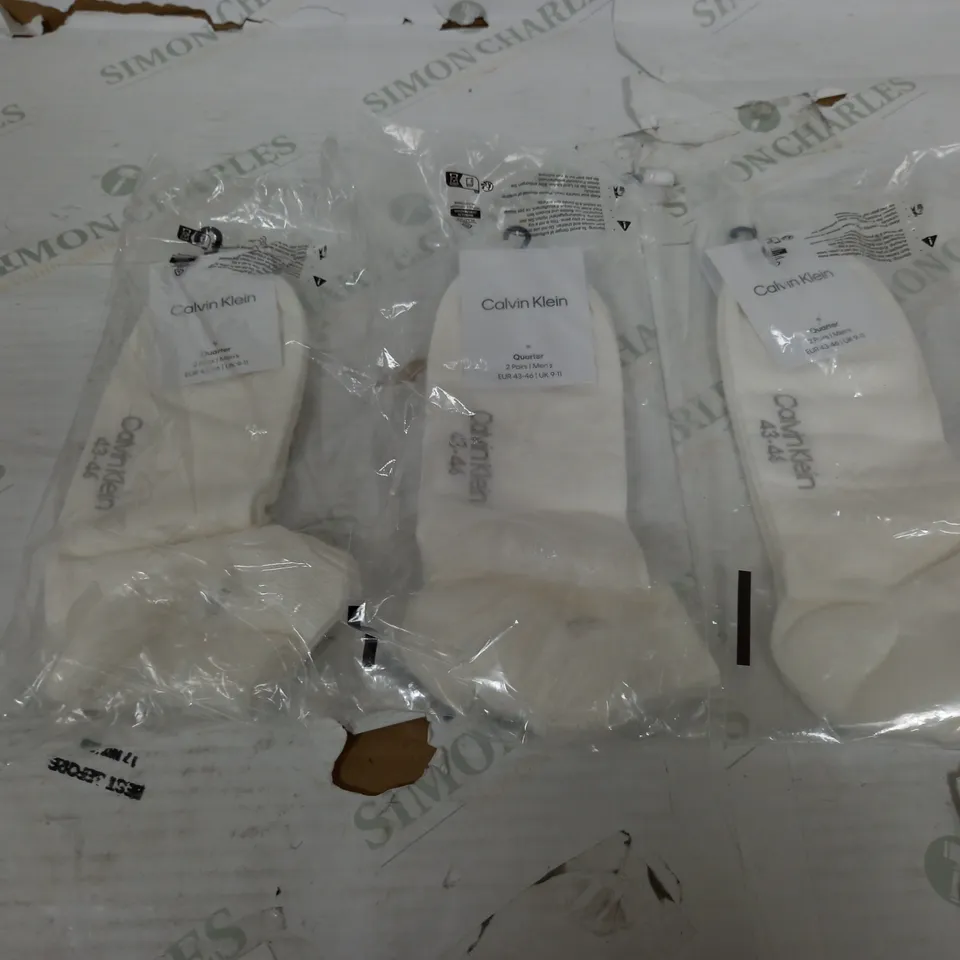 3X CALVIN KLEIN QUARTER 2 PAIRS MENS UK 9-11