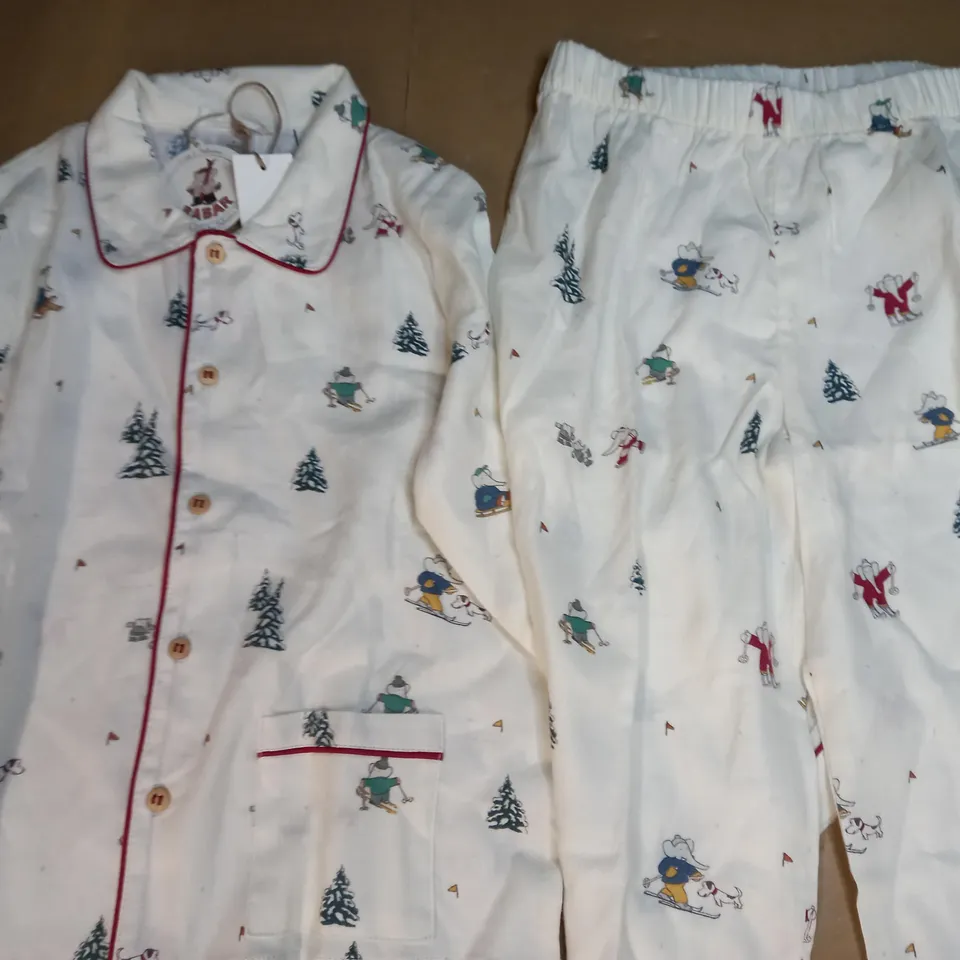 ZARA HOME BABAR FESTIVE PAJAMA SET IN WHITE SIZE AGE 4-5Y