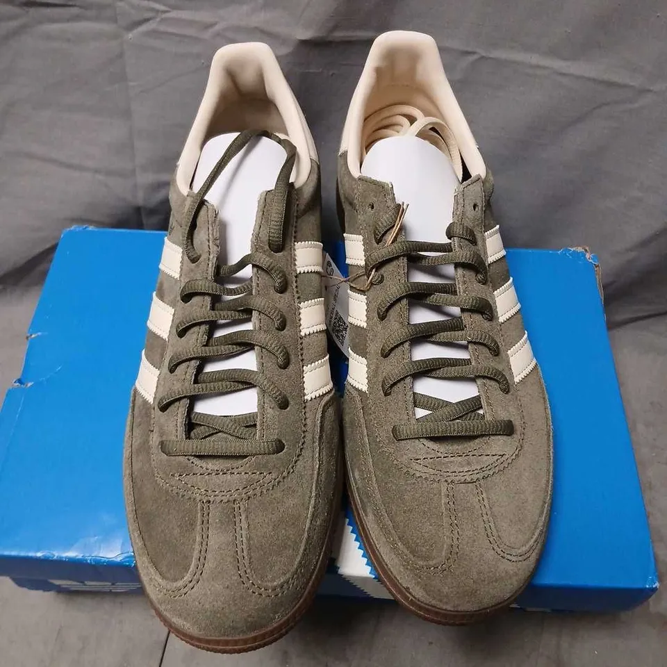 ADIDAS HANDBALL SPEZIAL TRAINERS – BROWN SUEDE, UK 8 (US 8.5, EU 42)