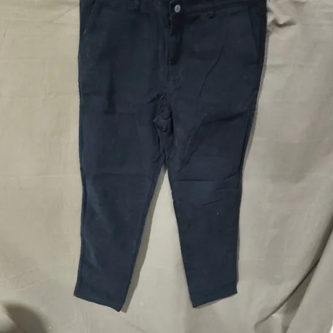 2 PAIRS OF UK 33 SPOKE NAVY TROUSERS - MEN'S, WITH ORANGE TRIM SIZE 33IN 