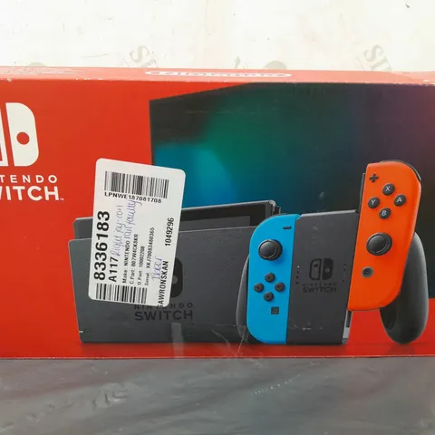 BOXED NINTENDO SWITCH CONSOLE (NEON RED/NEON BLUE)