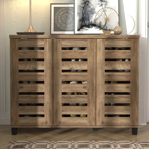 BOXED LOSMORE 20 PAIR SHOE STORAGE CABINET 