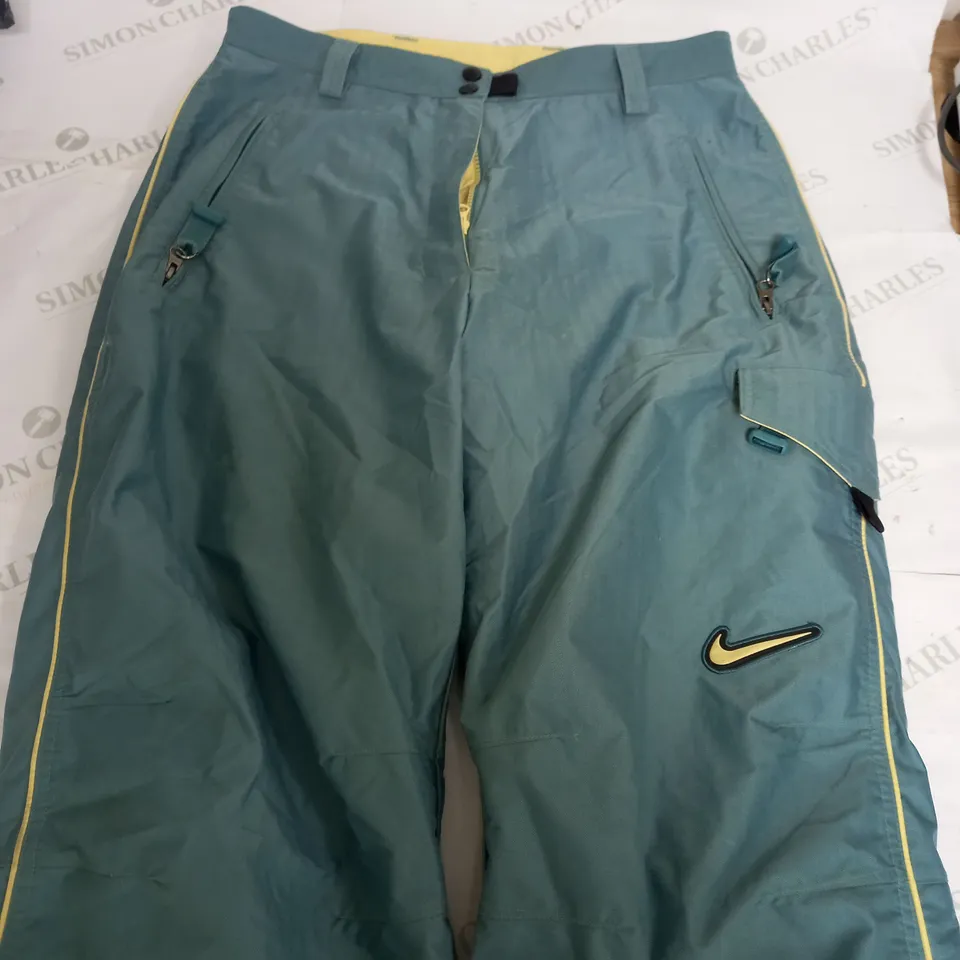 NIKE ACG TEAL TROUSERS - LARGE
