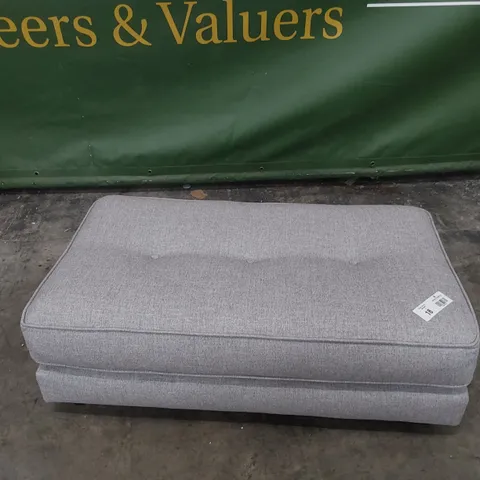QUALITY BRITISH MADE PARKER KNOLL RECTANGULAR FOOTSTOOL GREY FABRIC