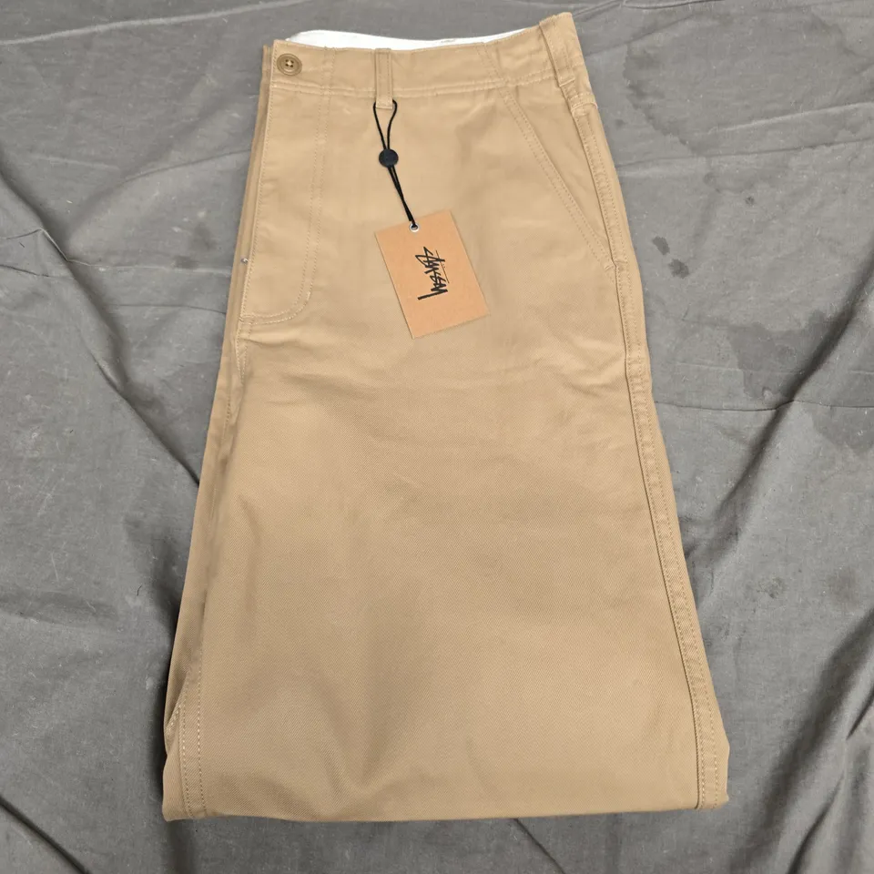 STUSSY CHINO TROUSERS – KHAKI, SIZE 34"