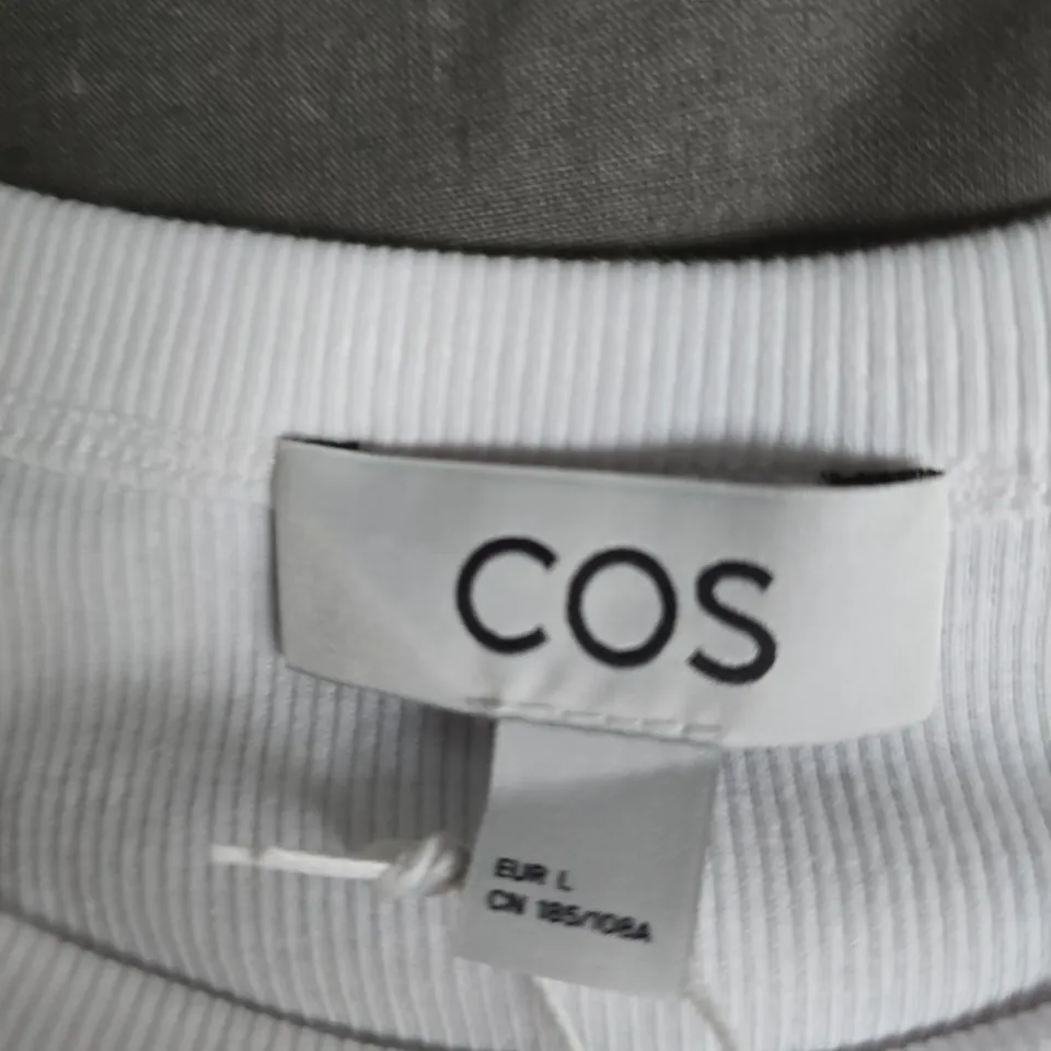 COS WHITE ORGANIC COTTON T-SHIRT – EU L