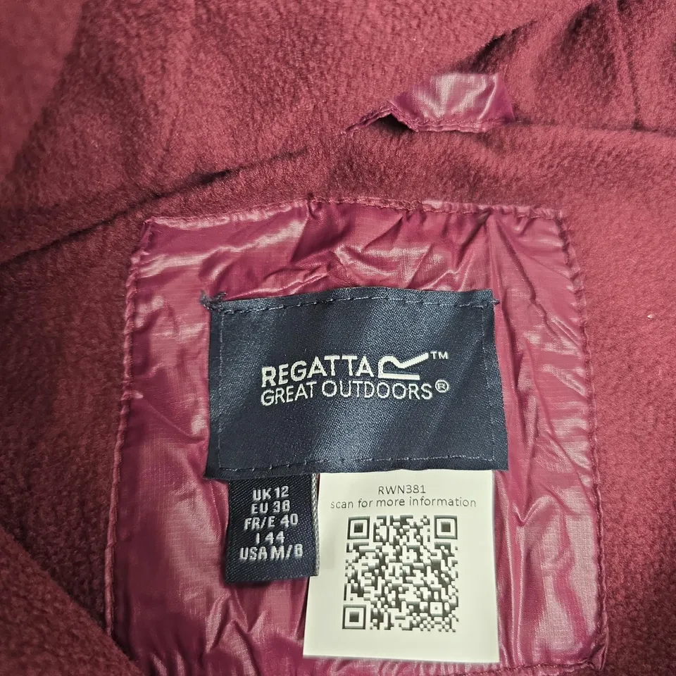REGATTA GREAT OUTDOORS BURGUNDY PADDED JACKET – WOMEN'S, UK 12