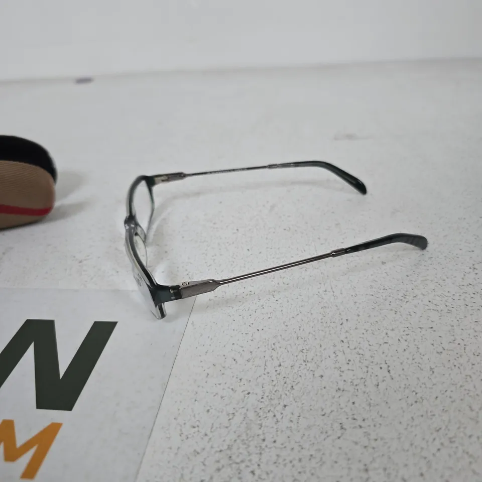 BURBERRY EYEWEAR BY SAFILO – GLASSES WITH +4.00 PRESCRIPTION, RECTANGULAR METAL FRAME