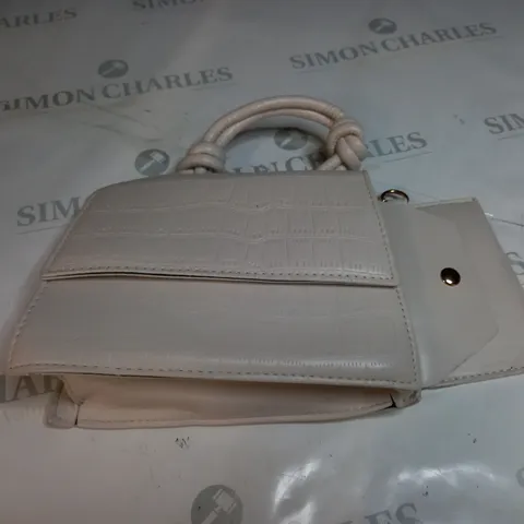 WHITE LEATHER SMALL HANDBAG
