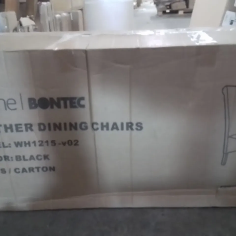 BOXED BARTLOMIEJ UPHOLSTERED DINING CHAIR BLACK 2PCS