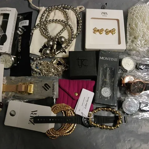 LOT OF ASSORTED JEWEELERY AND EWATCH ITEMS TO INCLUDE ZARA, & OTHER STORIES AND TJC