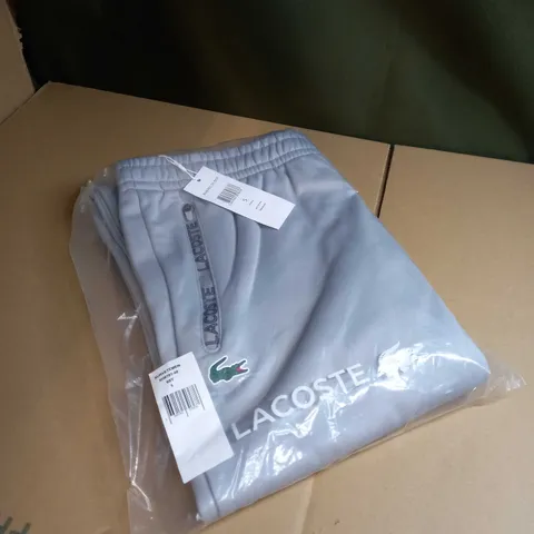LACOSTE SIZE SMALL GREY TAPERED LOGO PANTS