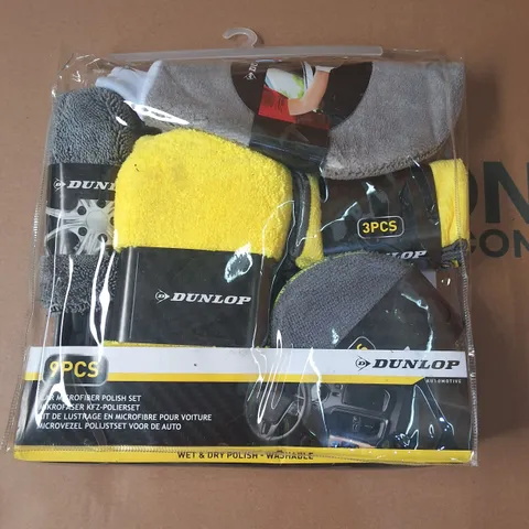 DUNLOP 9PCS CAR MICROFIBER POLISH SET