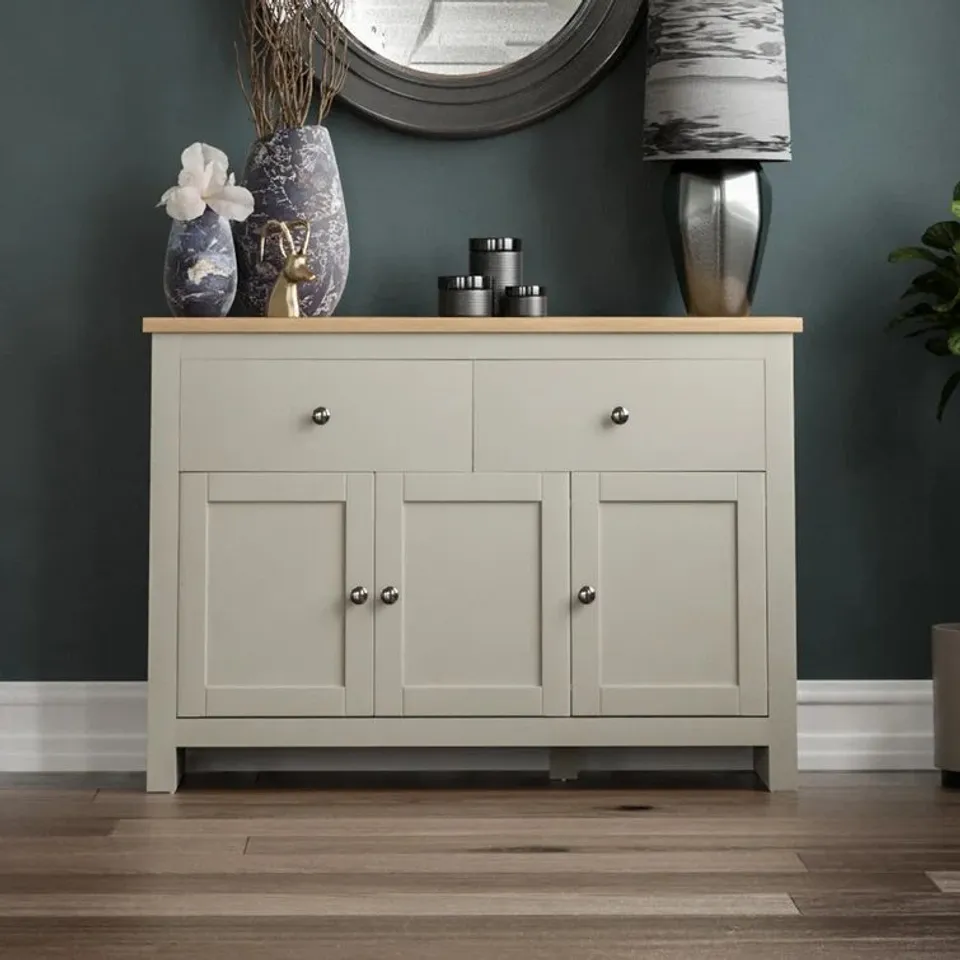 BOXED MANUS 117CM WIDE 2 DRAWER SIDEBOARD 