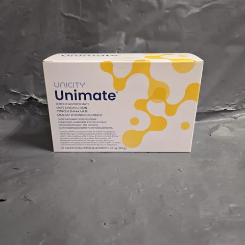BOXED UNICITY UNITMATE LEMON DIETARY SUPPLEMENT 30 SACHETS