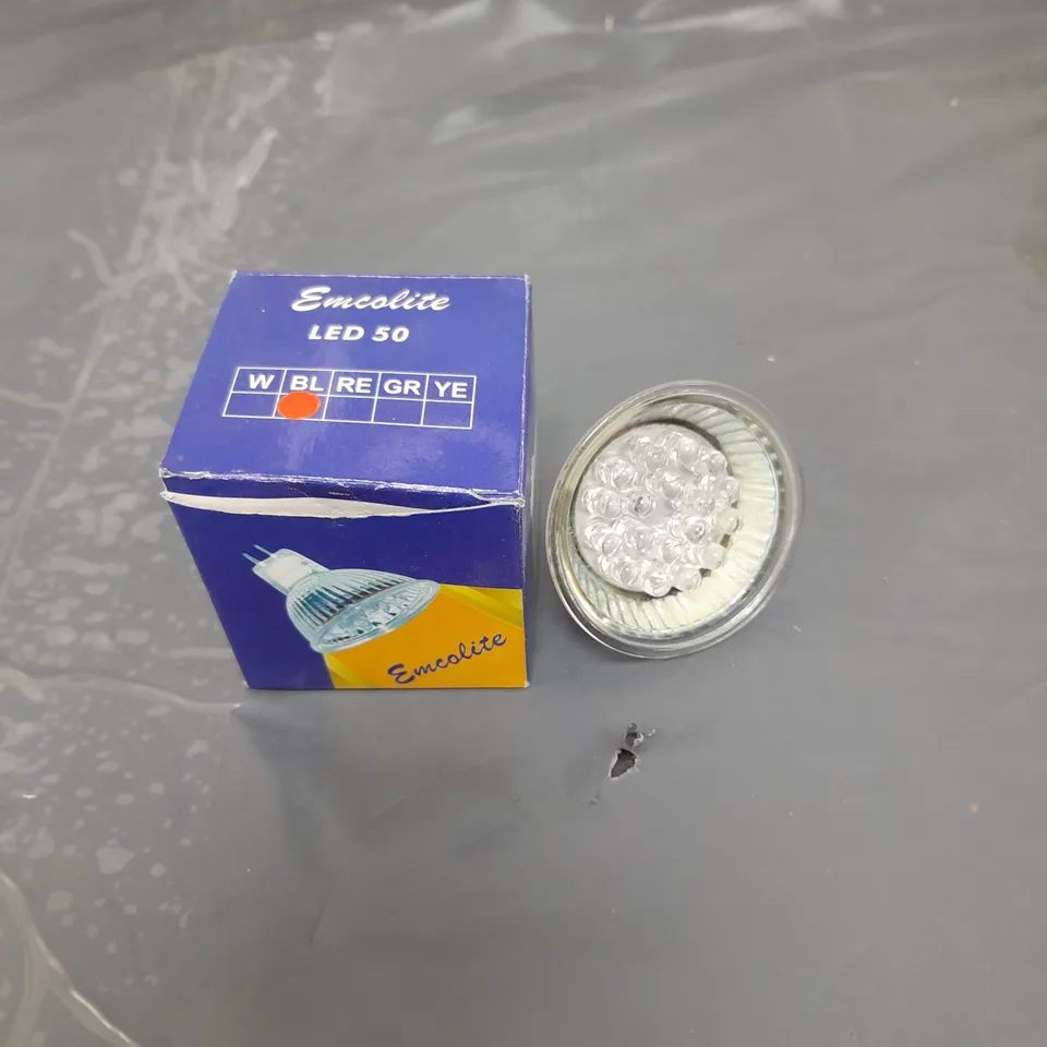 APPROXIMATELY 50 EMCOLITE LED 50 BLUE LED LIGHTS