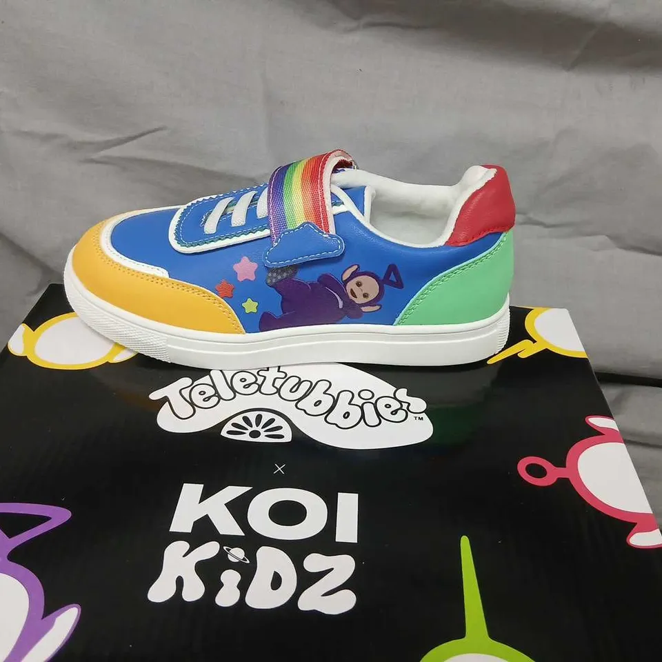 BRAND NEW BOXED KOI X TELETUBBIES TELETUBBYLAND KIDZ TRAINERS – MULTI (UK 11K)