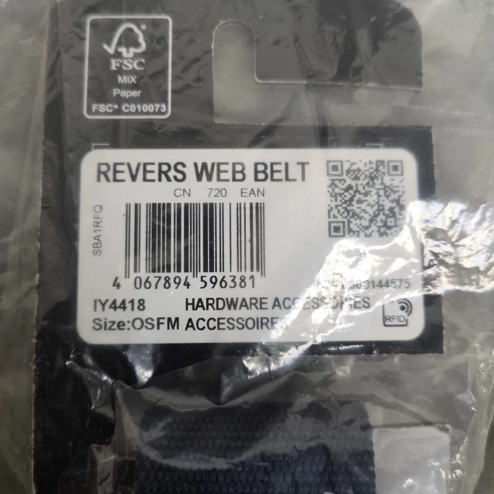 ADIDAS GOLF NAVY REVERSIBLE WEB BELT – ONE SIZE FITS MOST (OSFM)