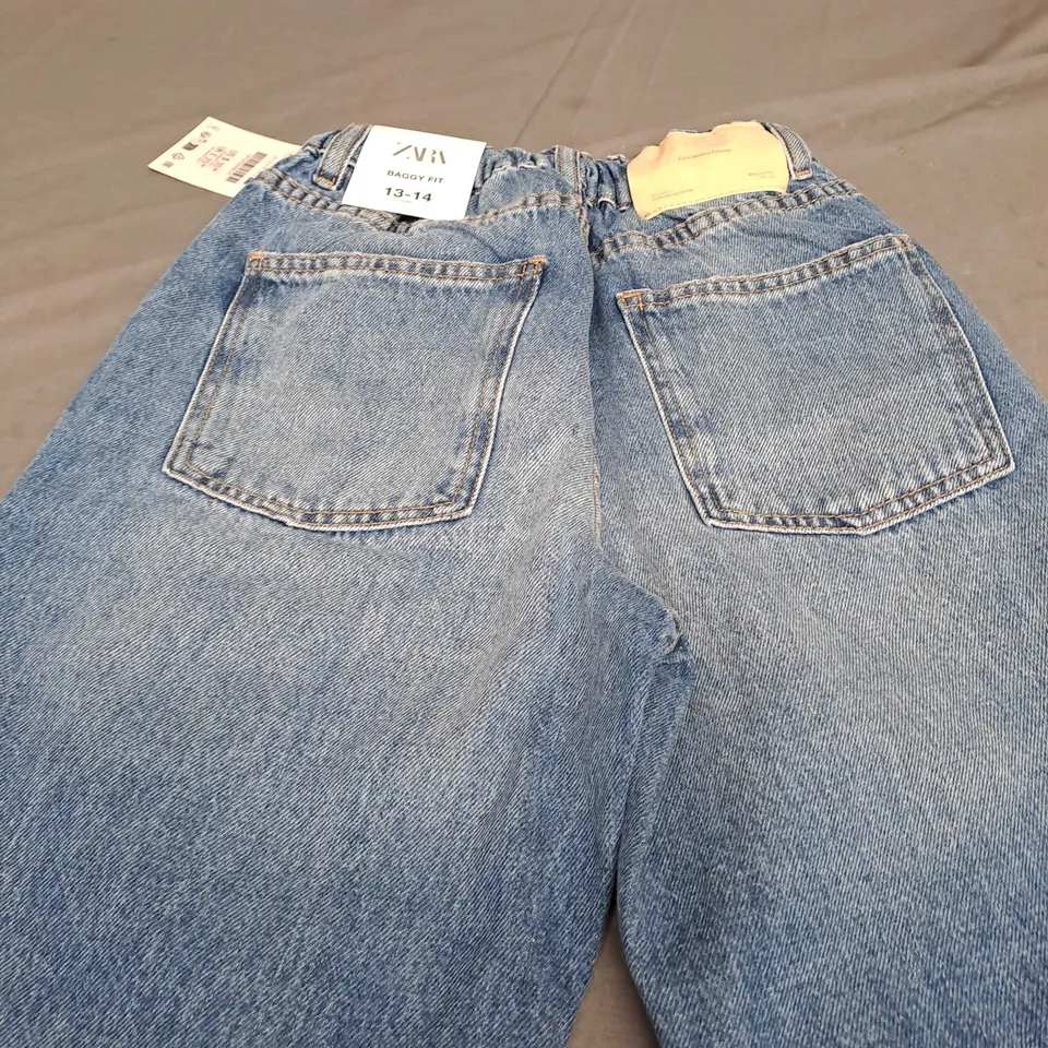 ZARA BAGGY FIT DENIM JEANS - SIZE 13-14 YEARS
