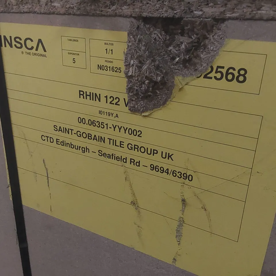 PALLET CONTAINING COMMERCIAL DISPLAY UNIT PARTS