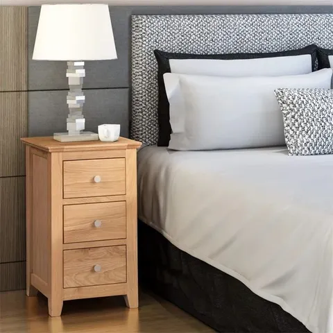 BOXED ELEANOR MANUFACTURED WOOD + SOLID WOOD BEDSIDE TABLE